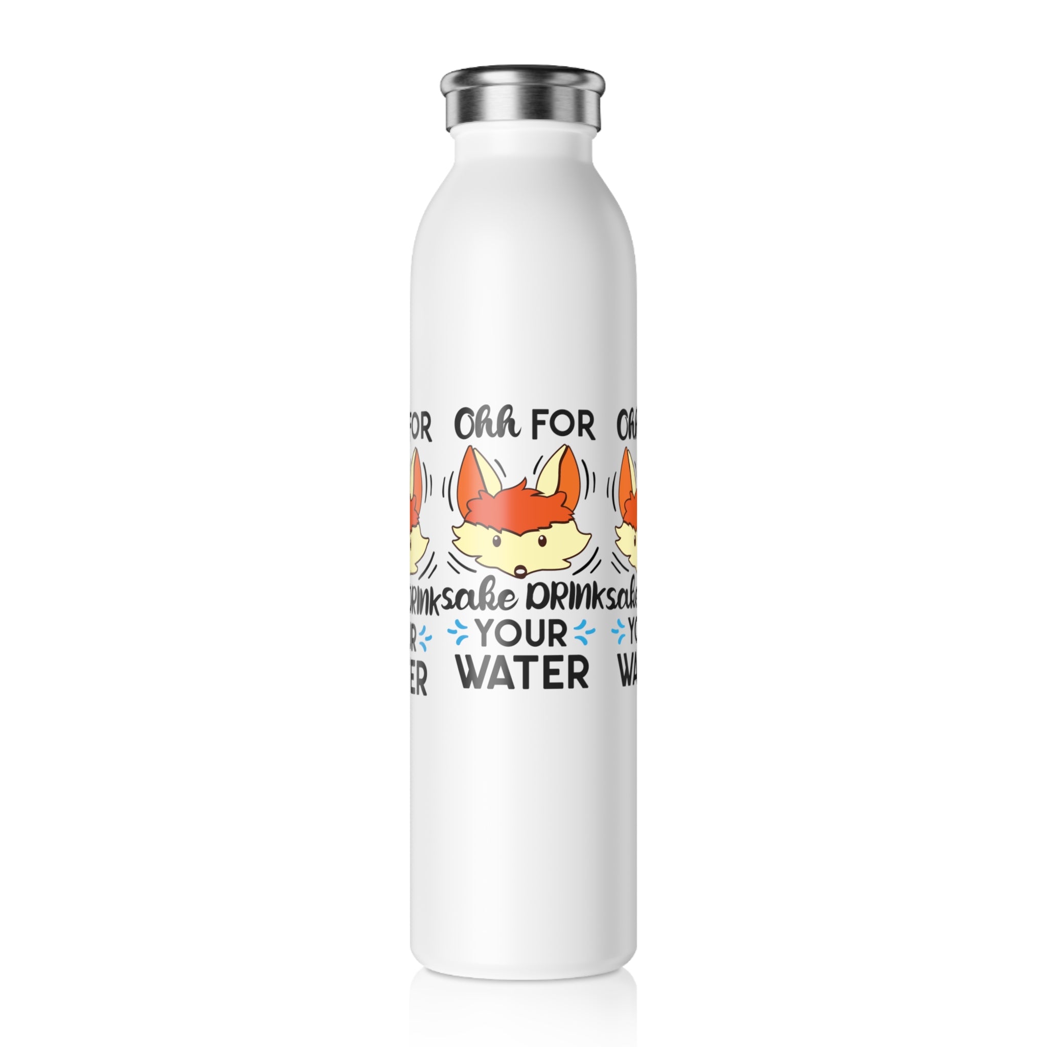 Stay hydrated with a touch of humor using the "Oh For Fox Sake, Drink Your Effing Water" Motivational Water Bottle. This playful yet practical bottle features a charming fox design alongside time markers to help you track your daily water intake.